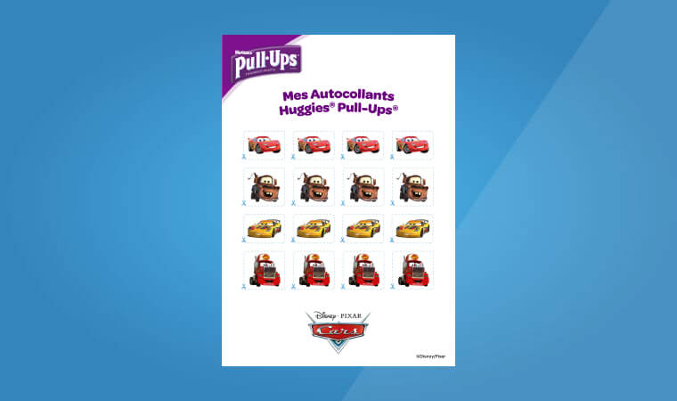 PUSH Pullups Autocollants CARS